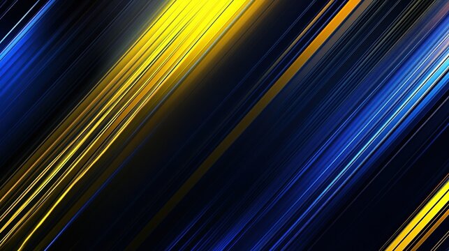 Dynamic abstract lines in blue and yellow tones create a vibrant background design for digital art or modern presentations