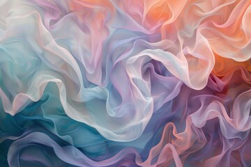 Fototapeta premium Abstract Draped Fabric in Pastel Colors