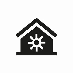 solar home  heating icon sign vector