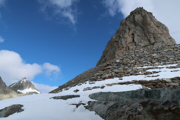 On top of Schneeh&uuml;enerstock in the Swiss Alps