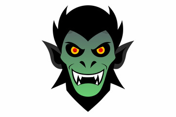 Scary Face Vector on white background