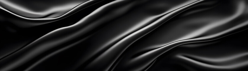 Fototapeta premium A black fabric with a pattern of zig zags