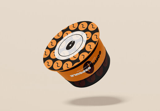 Floating Coffee Capsule Mockup