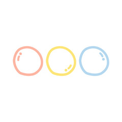 Hand drawn pastel checkbox. Flat decorative vector design isolated illustration.