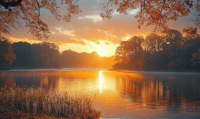 Fototapeta premium Sonnenaufgang über See