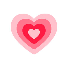 Heart layer. Love, romance, valentine, dating concepts. Flat decorative element vector design isolated illustration.