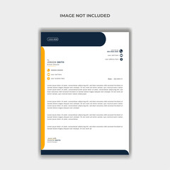 Obraz premium modern corporate letterhead template design