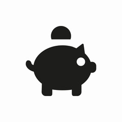 financial piggy bank icon sign vector
