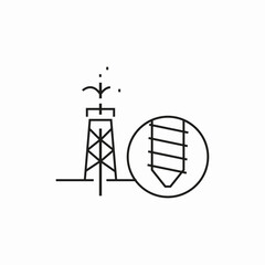 oil derrick pump icon sign vector