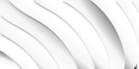 Abstract modern smooth dark grey fluid paper gradient wavey curve line shadow minimal concept texture white vector background, space for text, book, flyer, card style space.