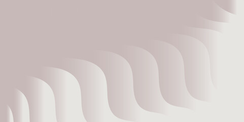 Abstract modern smooth dark grey paper gradient wavey curve line shadow minimal concept texture white vector background, space for text, book, flyer, card style space.