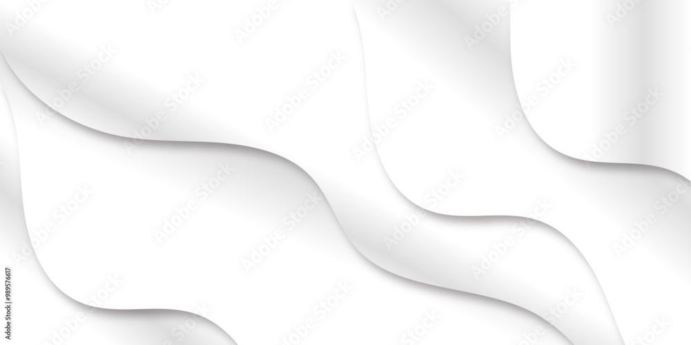 Poster abstract white and gray gradient wave texture layered background with blank space design dynamic wav
