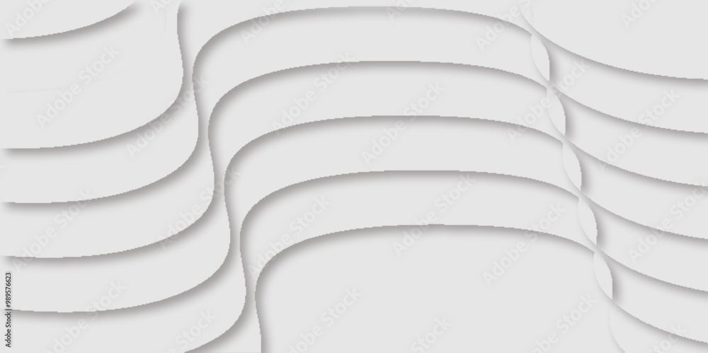 Aufkleber abstract gradient modern white and grey paper curve line and shadow texture background. design for t