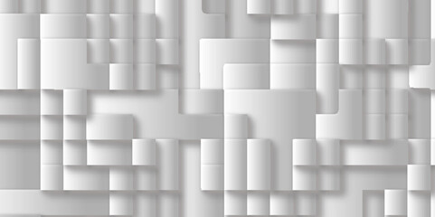 Abstract modern white and light grey square geometric pattern wall texture background. Abstract mosaic white or grey light colors seamless pattern square background. You can use template, cover design
