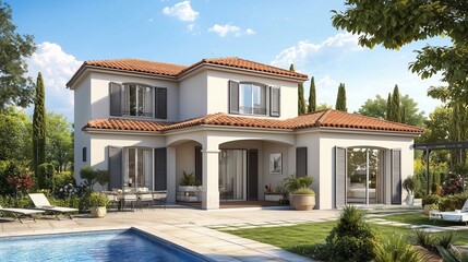 Obraz premium Concept audit et achat immobilier de maison.