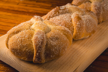 Photographs of the bread of the dead in the festivities of the day of the dead in Mexico