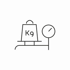 cargo logistic scales icon sign vector