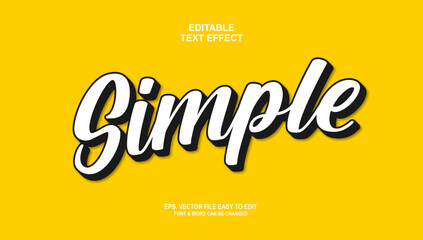  Editable text effect 3d style