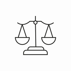 law justice scale icon sign vector