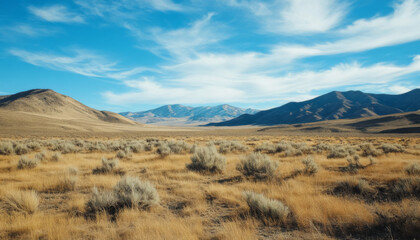 Fototapeta premium Northern Nevada, high desert, High desert landscape, North western Nevada