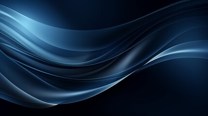 Obraz premium Elegant flowing blue waves create a captivating abstract background design for artistic projects
