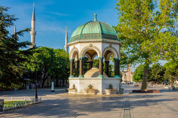 German fountain on Sultanahmet square in Istanbul, Turkey