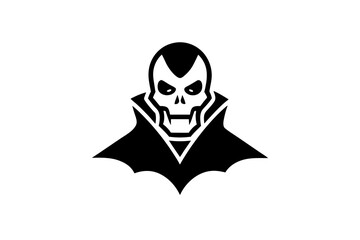 Human Skull with Bat Concept, Evil night Avatar Vector Icon Design, Halloween costume Symbol, Holiday Celebrations Face Mask Sign, Scary Monster characters Stock illustration