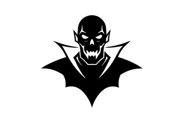 Human Skull with Bat Concept, Evil night Avatar Vector Icon Design, Halloween costume Symbol, Holiday Celebrations Face Mask Sign, Scary Monster characters Stock illustration