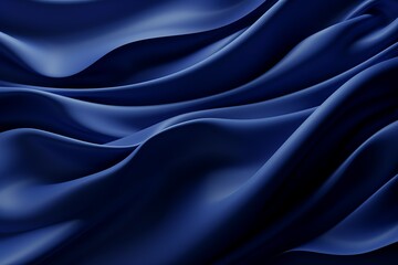 Textured navy blue fabric drapes softly, showcasing elegant waves and folds in gentle light