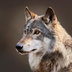 Fototapeta premium Grey wolf portrait 