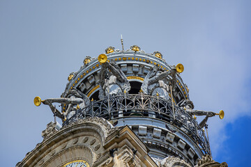 Sainte-Croix Church (Holy Cross Church) in Nantes built in 17th century in classical style. Nantes,...