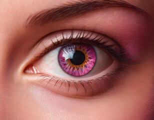 close up of female eye