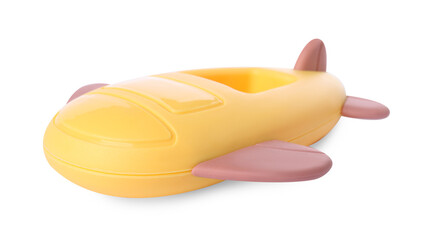 Colorful rattle isolated on white. Baby accessory