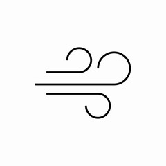 wind weather icon sign vector