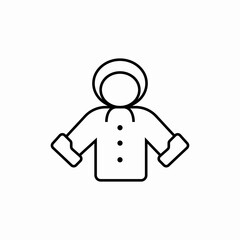 winter cloathing coat icon sign vector