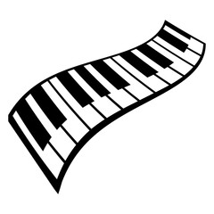 Grand Piano Organ Synthesizer Keyboard Music Logo Design Lover Art Vector Illustration Card T-Shirt Poster Sticker Graphic Print Decorative Drawing Isolated Logo Decoration Symbol Creative Cool Style  © Style-o-Mat-Design