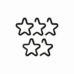 five stars icon sign vector