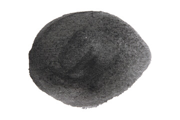 Black spot, Black watercolor hand painted circle shape isolated on white background With clipping path