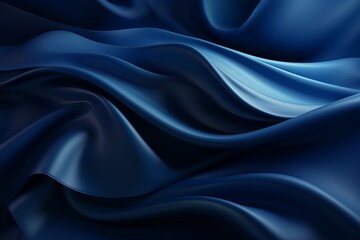 Obraz premium Flowing blue fabric creates a serene and elegant atmosphere in soft natural light