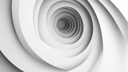 Obraz premium A sleek modern design featuring dynamic concentric shapes with a white to grey gradient, creating an abstract and layered visual effect