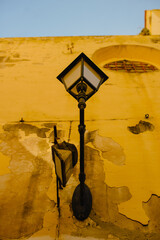 old lamp on the wall