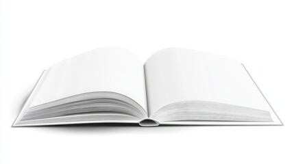 Realistic 3D Standing Magazine Mockup with Blank Cover on White Background