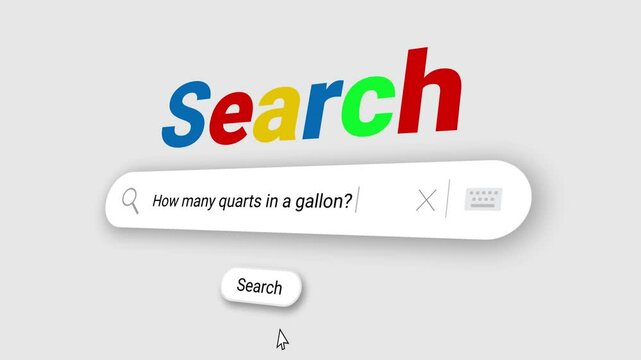 How many quarts in a gallon? in Search Bar and click on search
