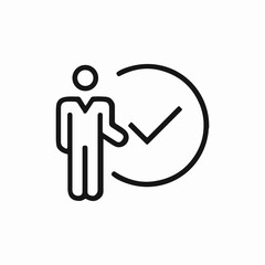 human check mark icon sign vector
