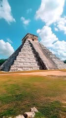 mpressive pyramid dominating the archaeo ancient landscape image