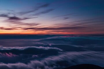 Stunning Surreal Twilight Sky with Colorful Hues and Soft Clouds