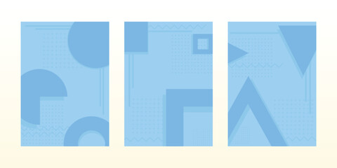 Simple Blue Geometric Ornament Background