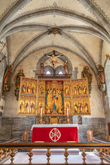 The Altar and Gilded Triptych of St. Mary's Church, Bergen, Norway
