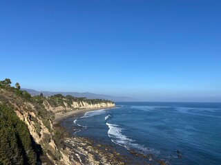 cliff on the edge of the beach