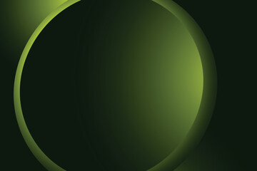 Abstract green circle gradient background.